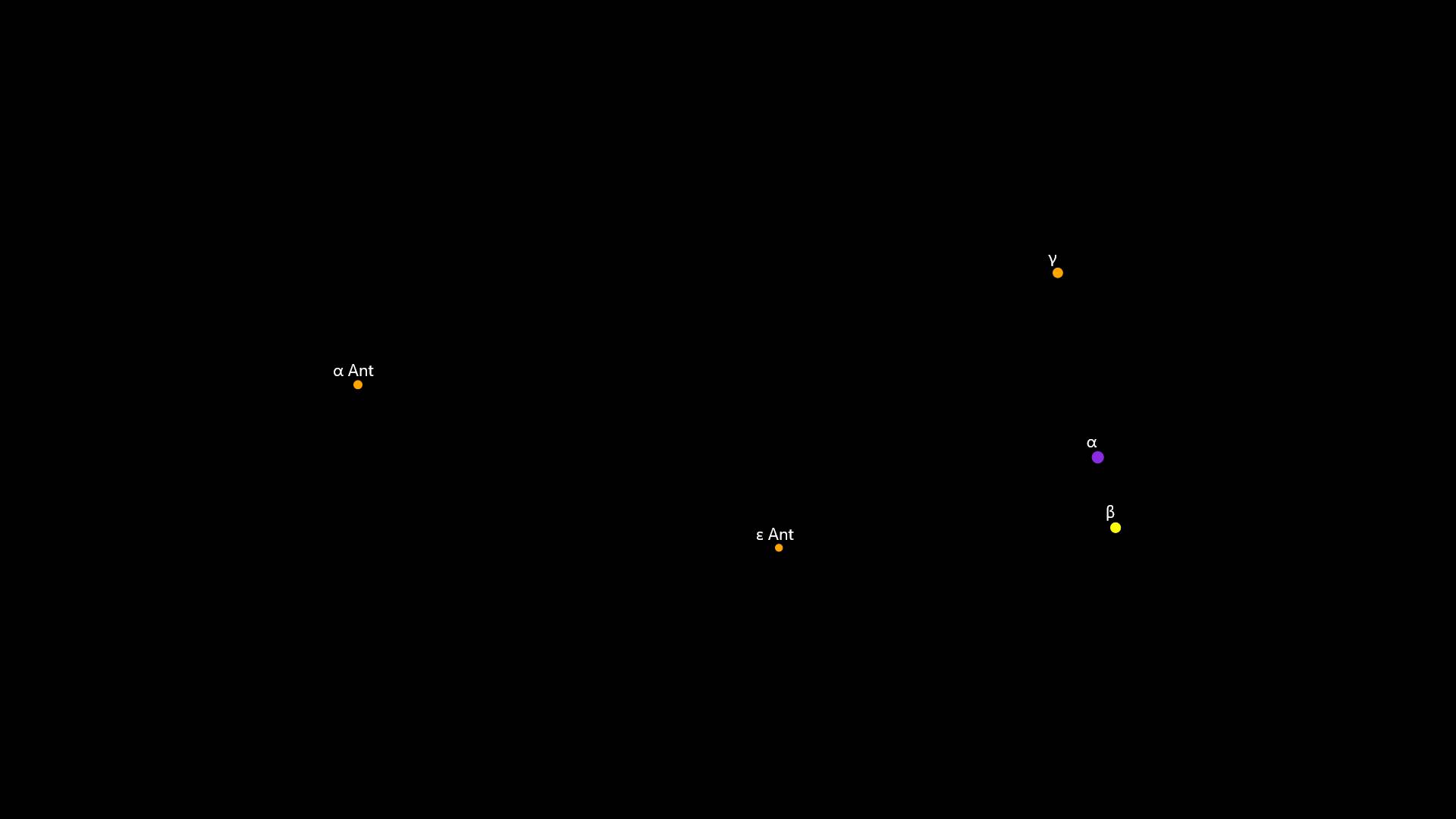 Constellations Antlia and Pyxis