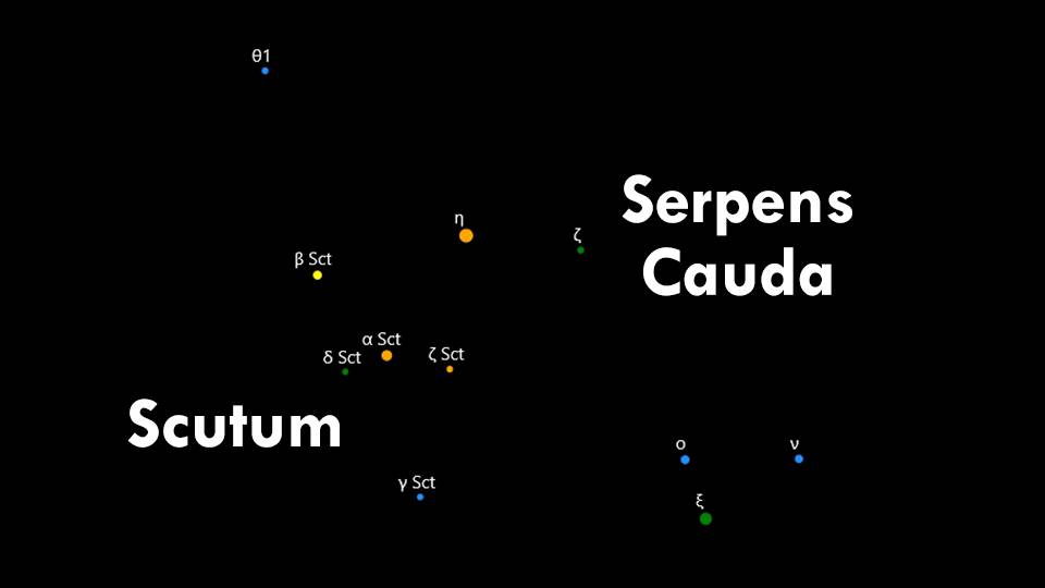 Constellations Scutum and Serpens Cauda