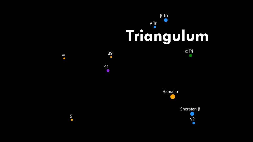 Constellations Aries and Triangulum