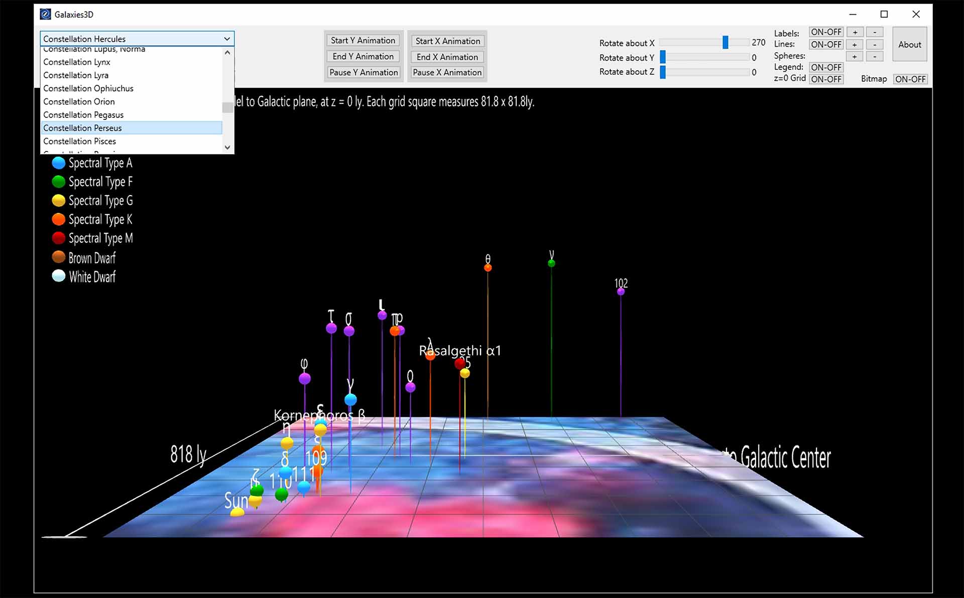 Galaxies3D Drop Down List