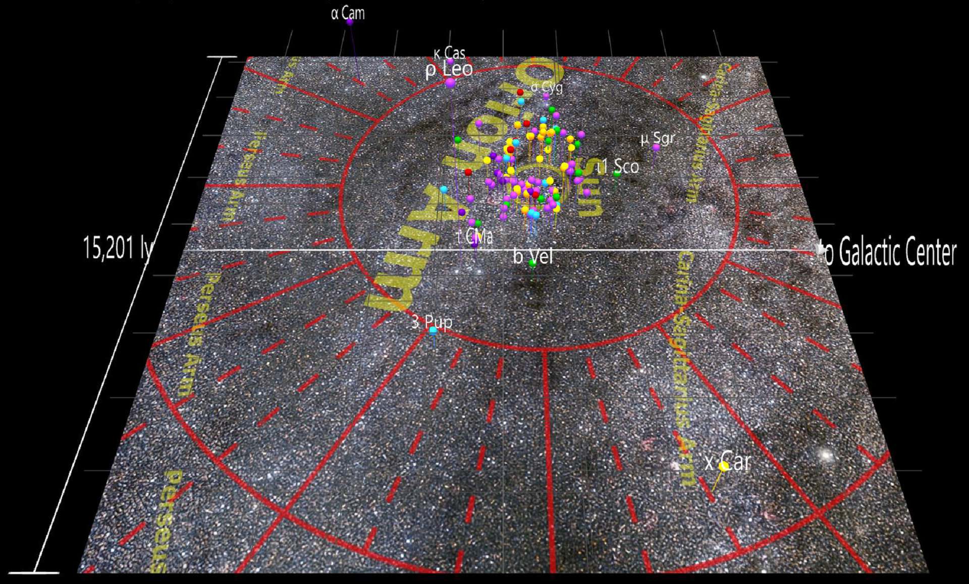 Stars brighter than mag 4.5, farther than 750 light years