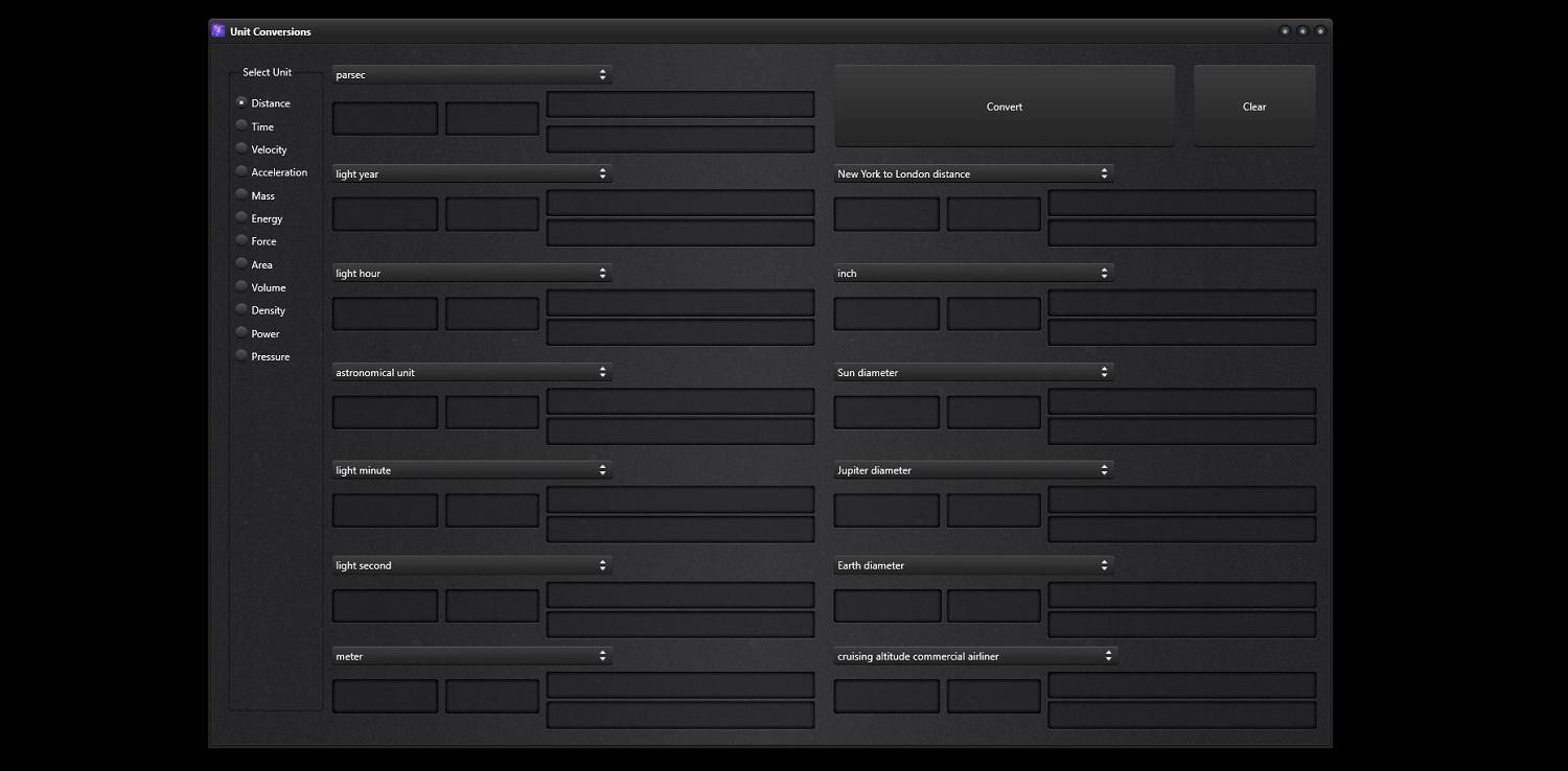 Unit Conversions Screenshot