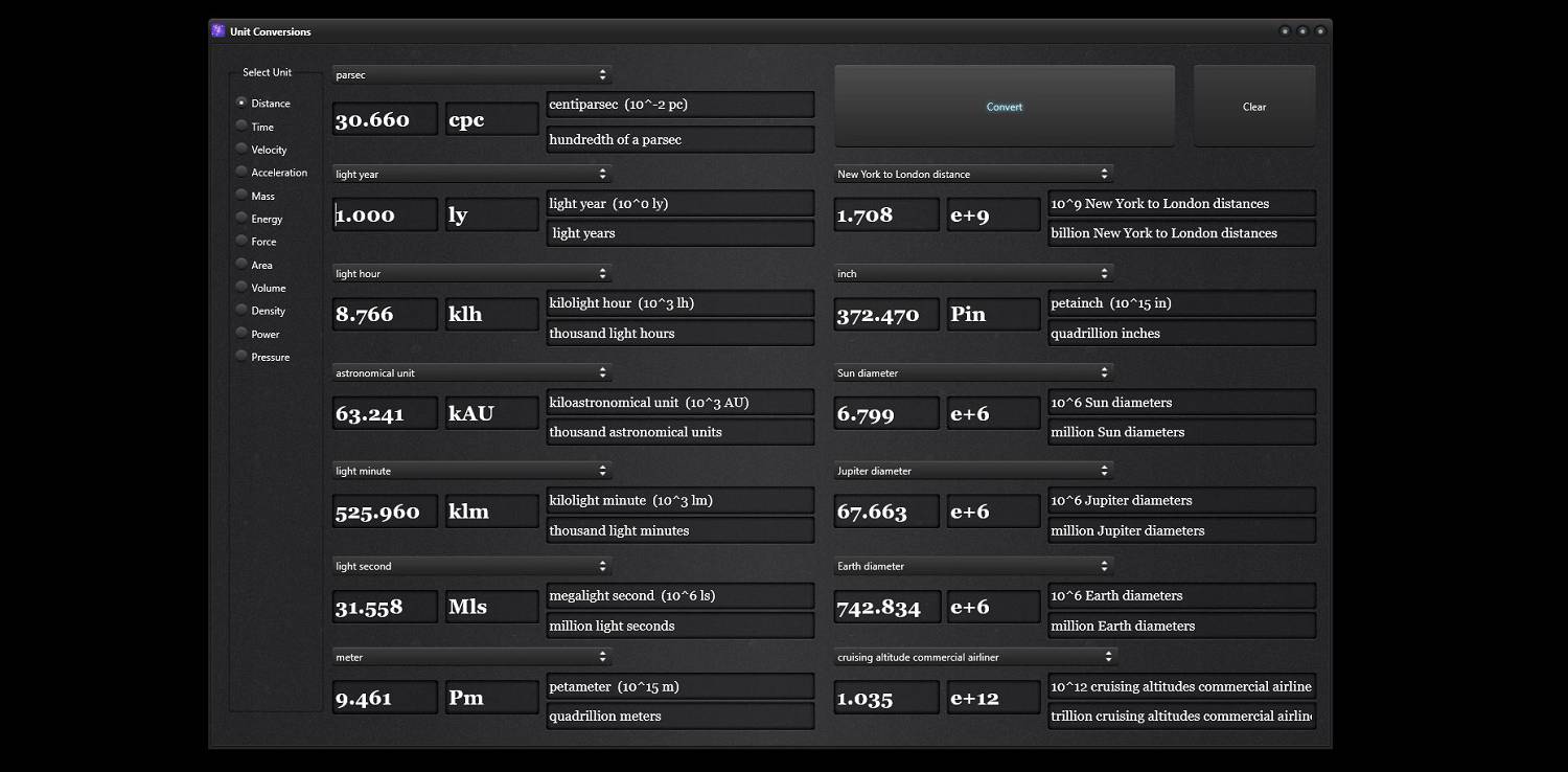 Unit Conversions Screenshot