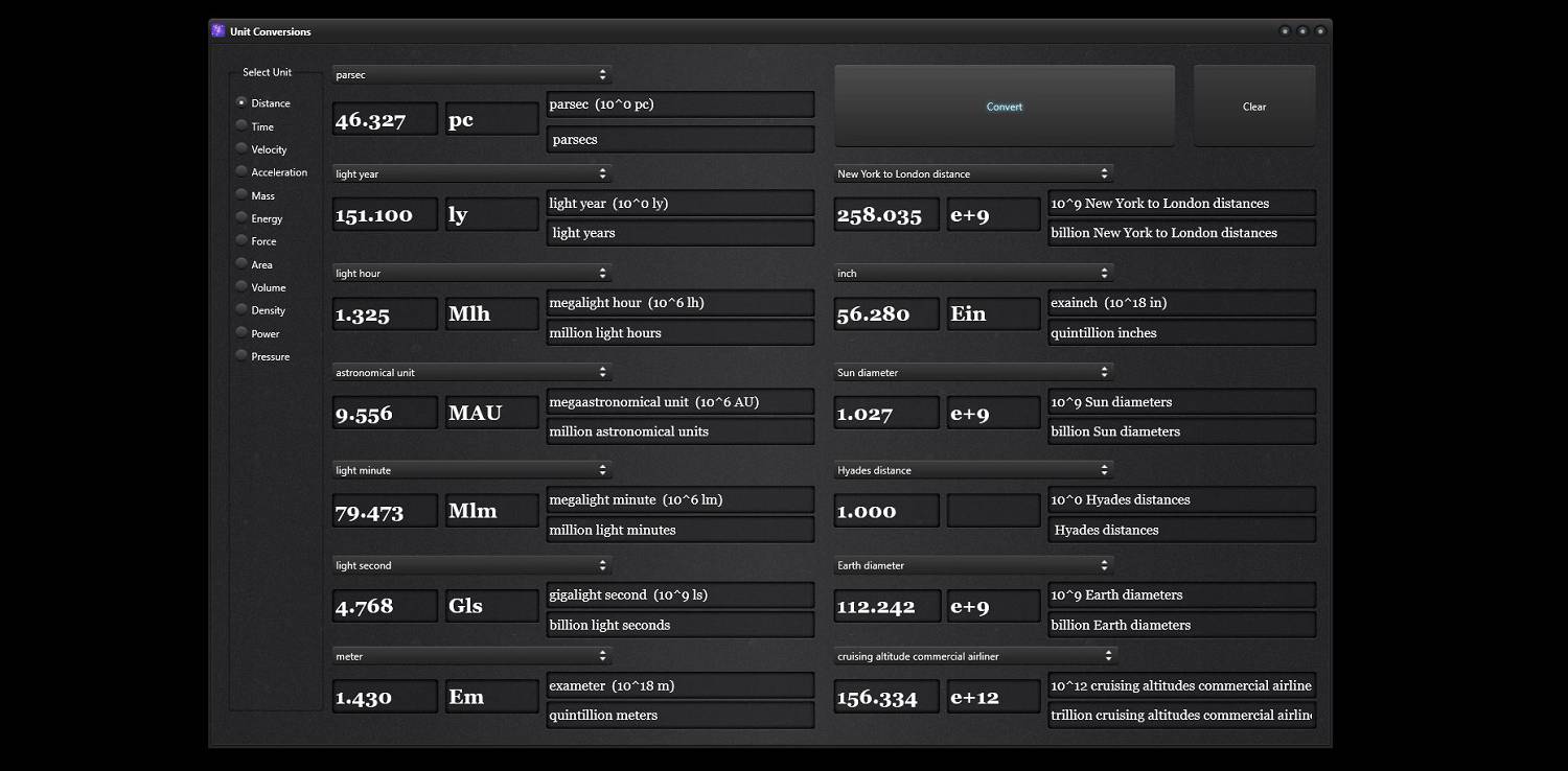 Unit Conversions Screenshot