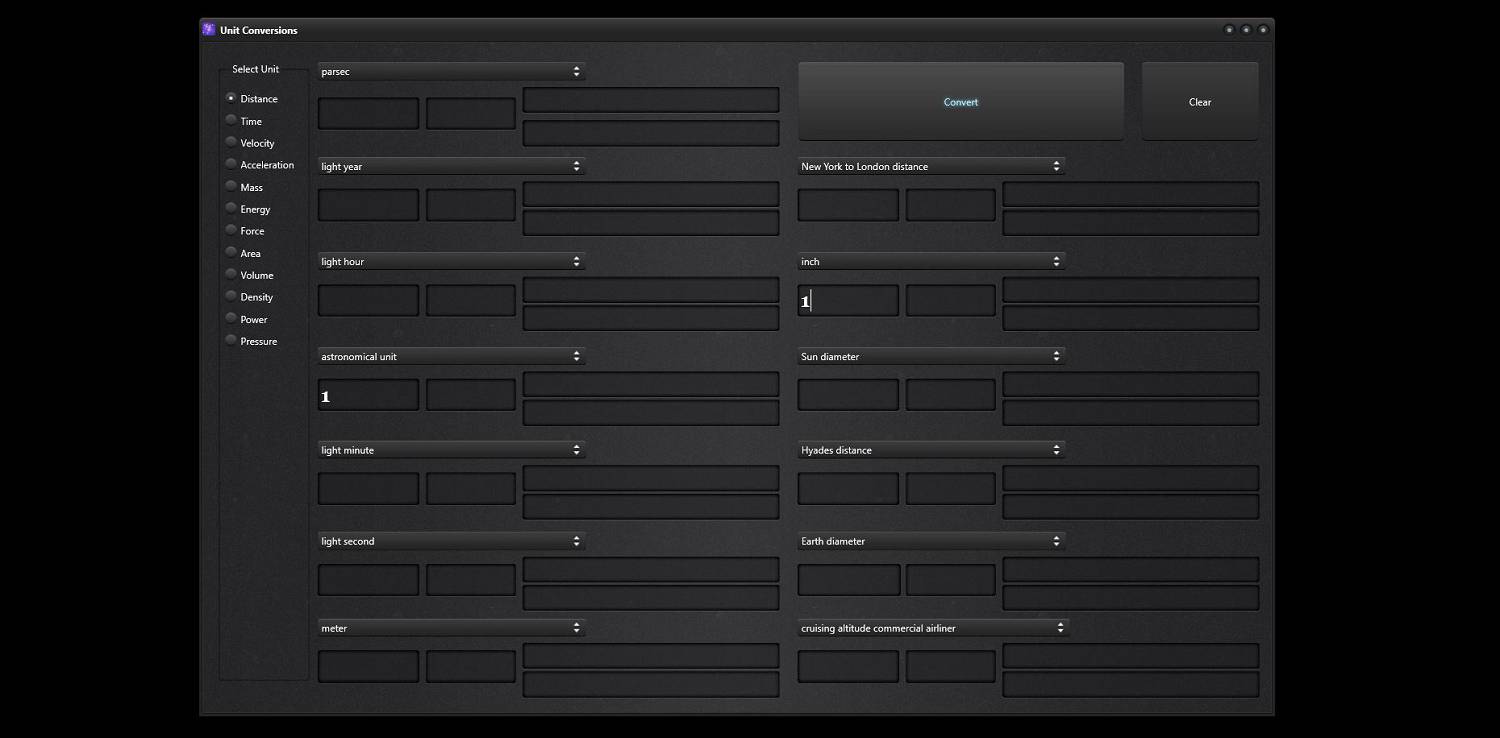 Unit Conversions Screenshot