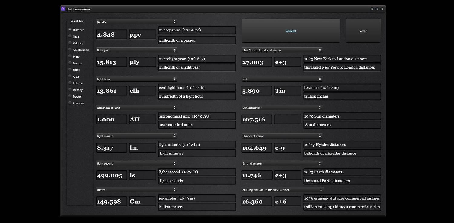 Unit Conversions Screenshot