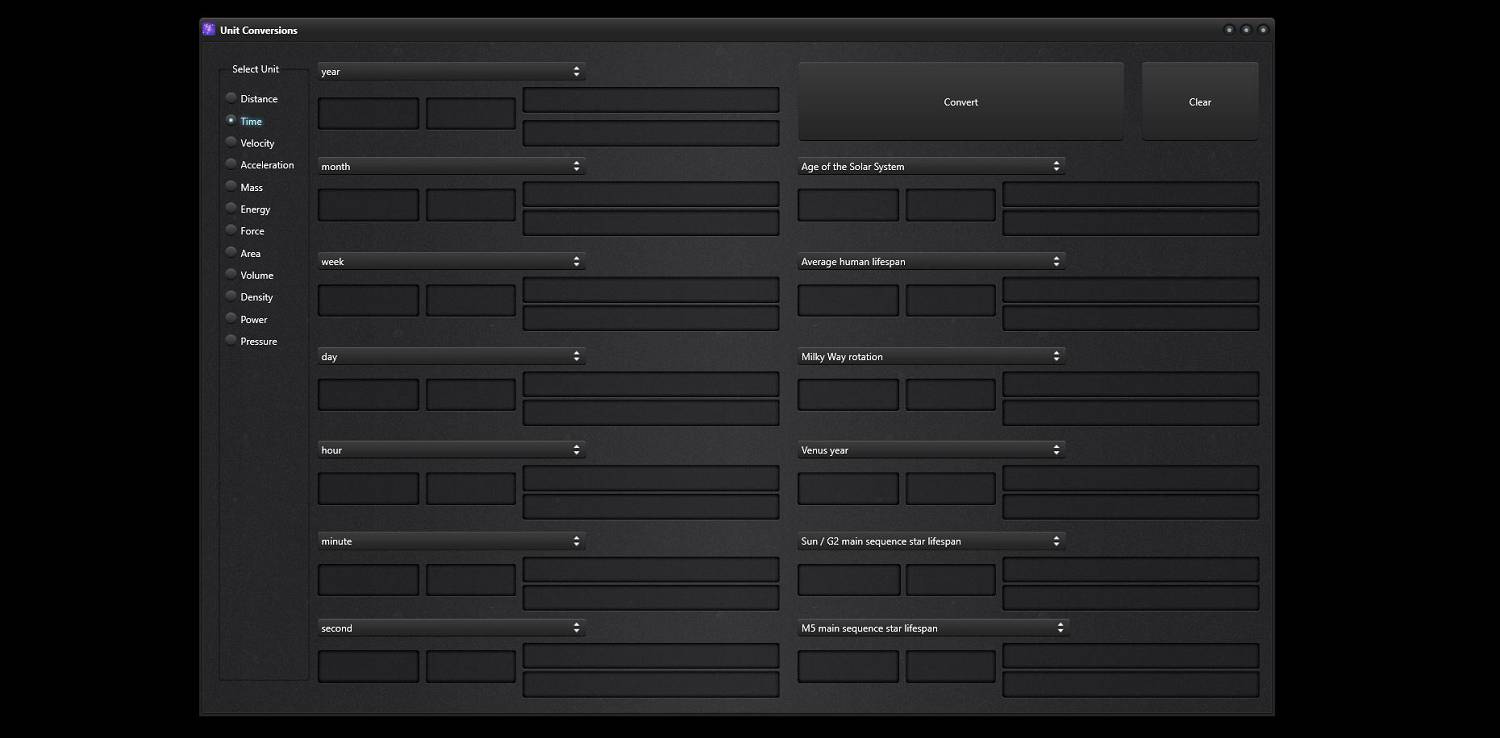 Unit Conversions Screenshot