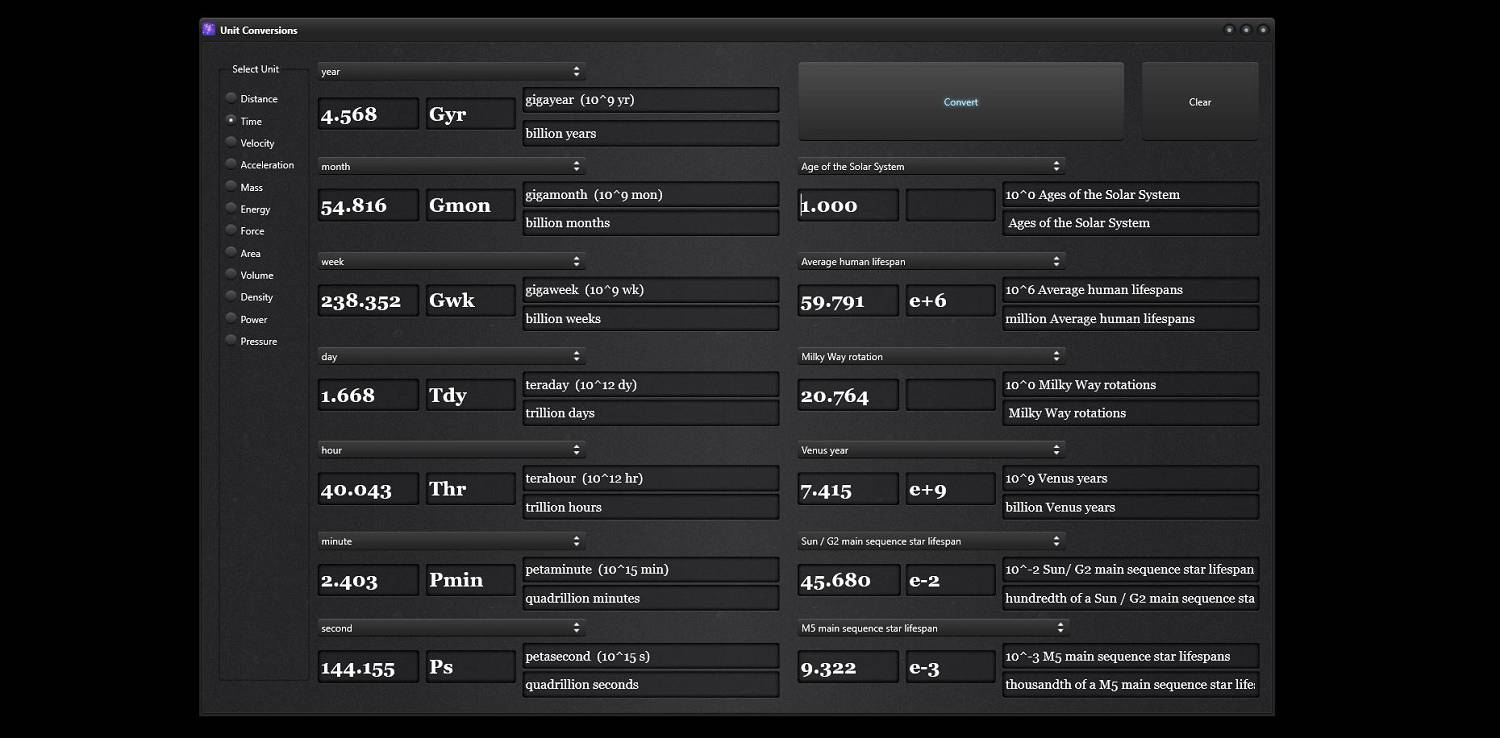 Unit Conversions Screenshot